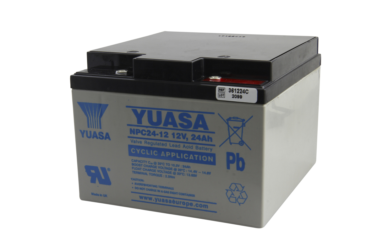 Yuasa lead-acid battery NPC24-12, NPC24-12I 