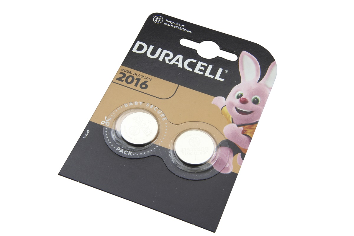 Duracell lithium button cell CR2016 