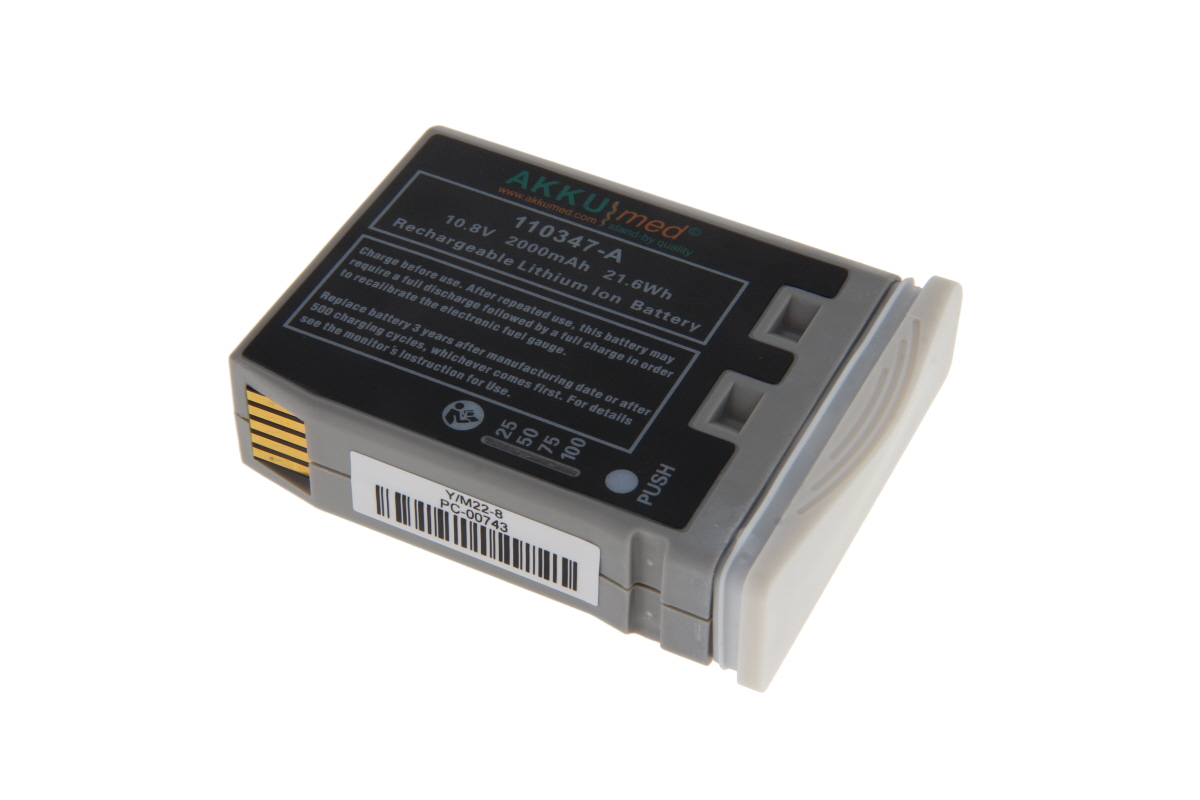 AKKUmed Li Ion battery suitable for Philips Intellivue type M4607A for MP2, X2, M3002A, M8102A