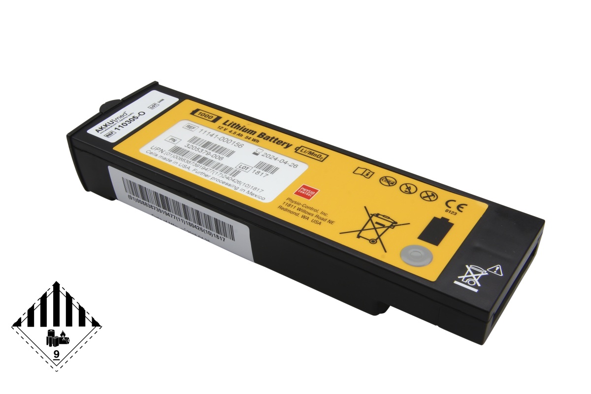 Original Lithium battery for Physio Control defibrillator Lifepak 1000, LP1000