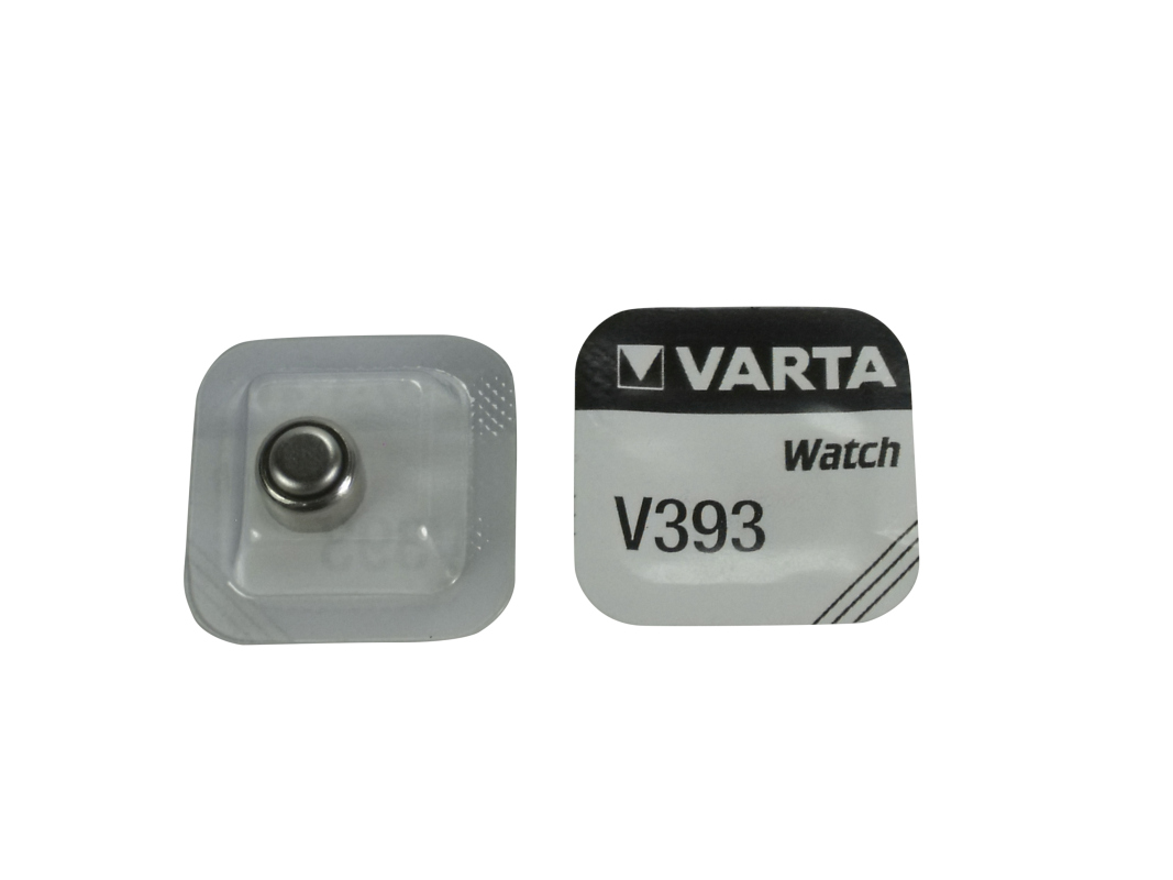 Varta silver oxide button cell 393, SR48 