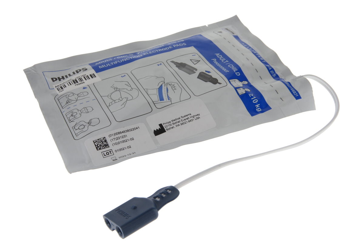 Original Defi-Elektroden/ Pads für Erwachsene passend für Philips Heartstart Plus - vorkonnektie