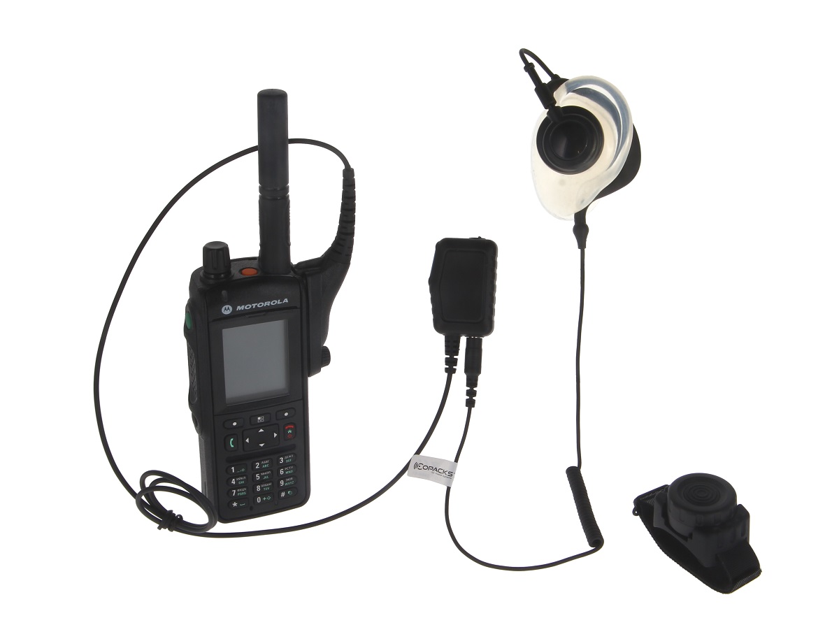 CoPacks PTT47 PTT-Einheit mit 3,5 mm Klinkenbuchse und Mikrofon passend für Motorola MTP850, MTP6650