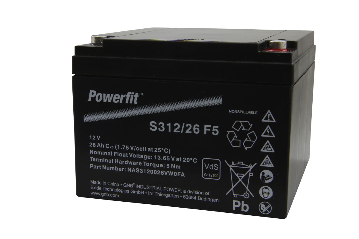 Exide lead-acid battery S300 Powerfit S312/26F5 