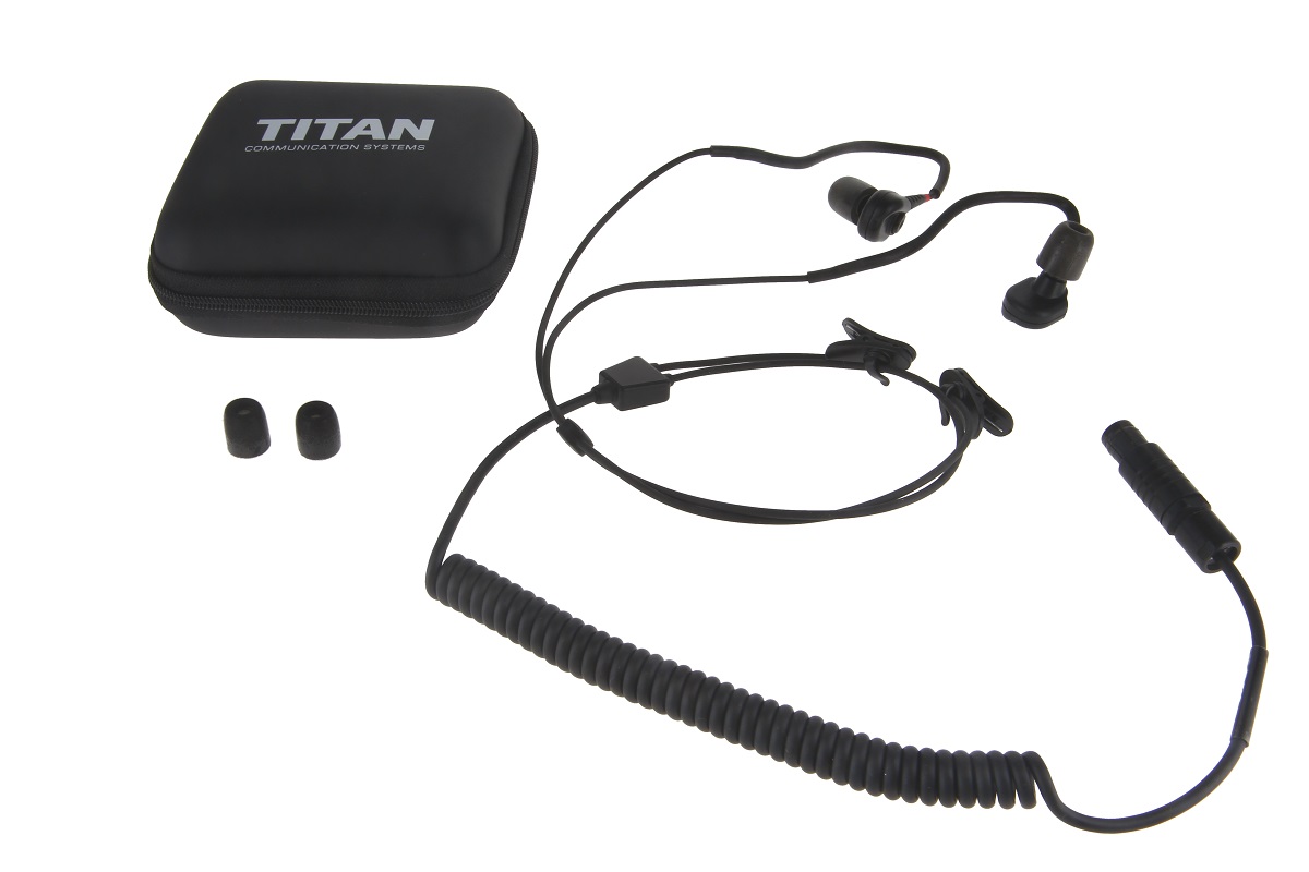 TITAN IE2-TAC In-Ear hearing protection headset with situational awareness and ODU connector 8-pin