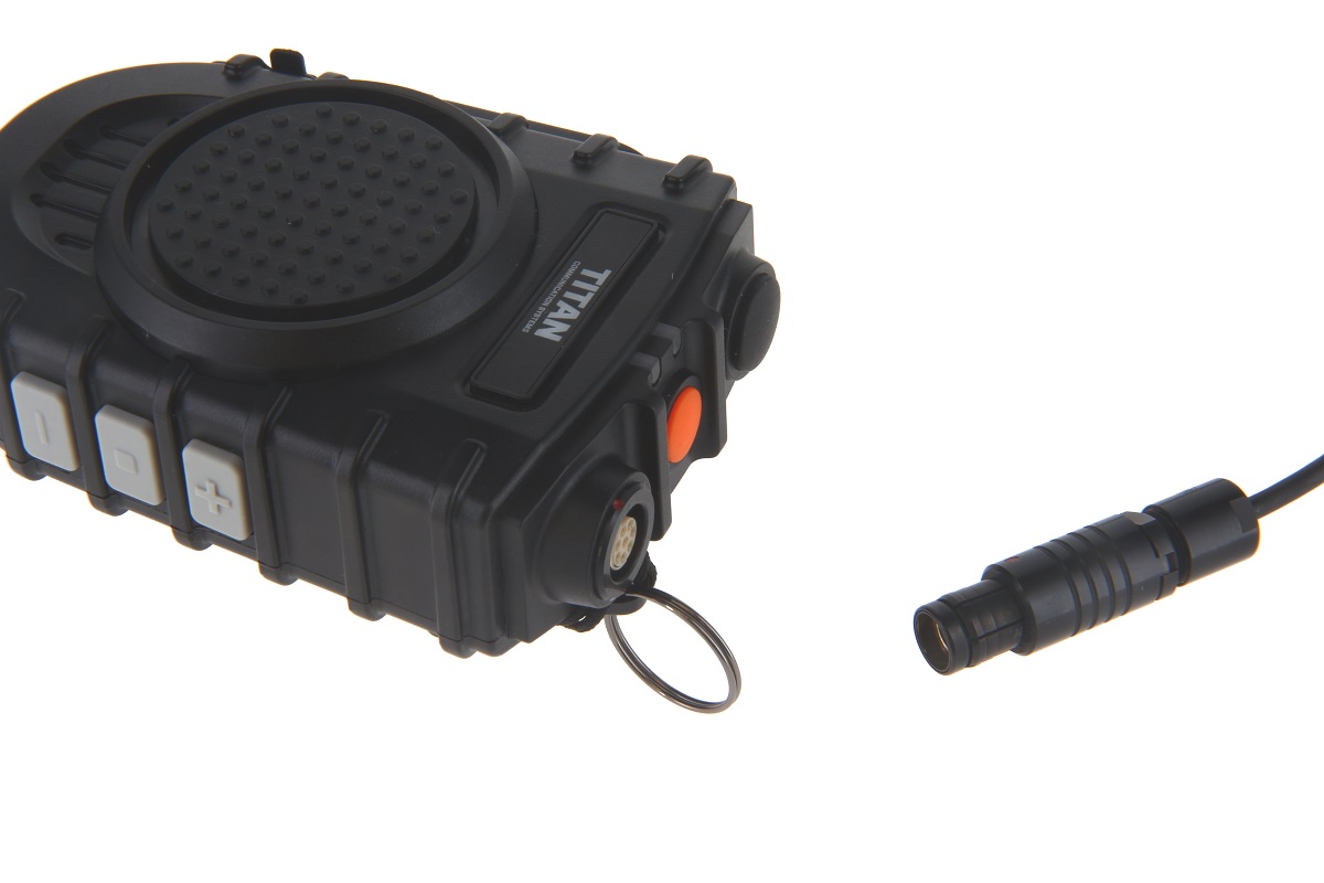 TITAN Lautsprechermikrofon MM50-TAC mit ODU Buchse passend für Sepura STP8000, STP9000, SC20, SC21
