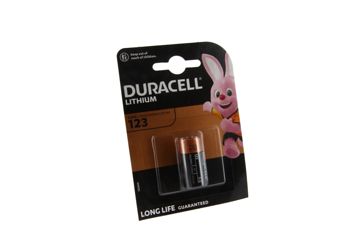 Duracell lithium battery CR123 