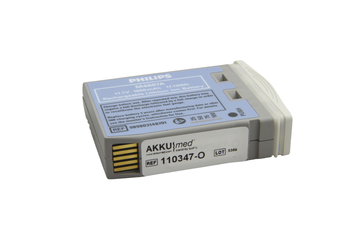 Original Li Ion Akku für Philips Monitor Intellivue Typ M4607A für MP2/ X2 / M3002A/ M8102A