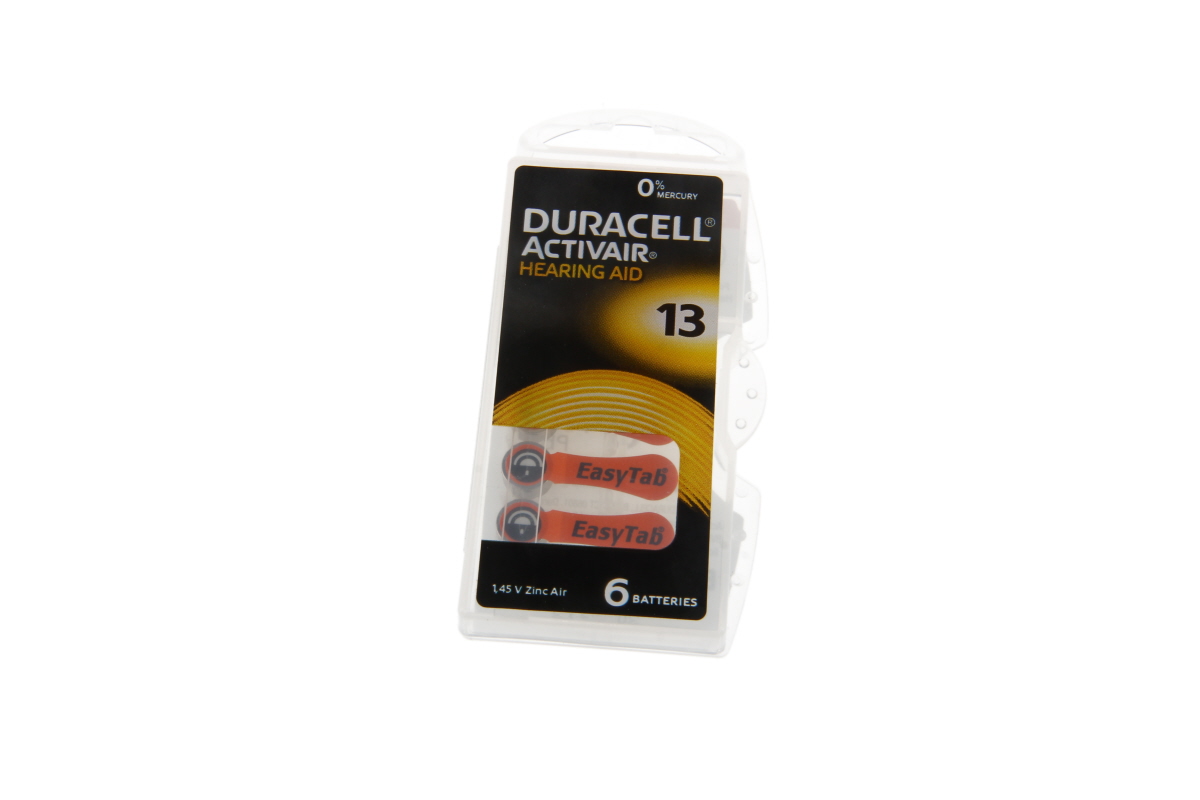 Duracell hearing aid battery type 13 EasyTab 