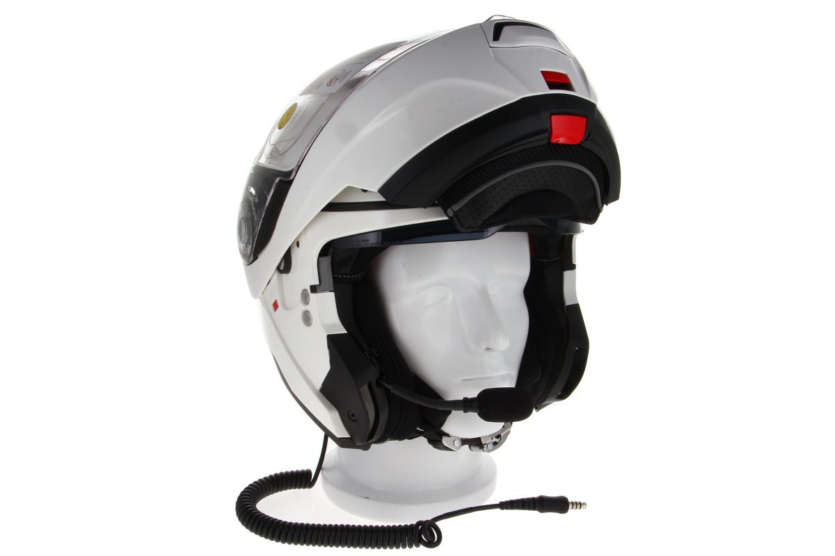 Nolan N100-6 (METAL WHITE) helmet size XS (55) with TITAN helmet com system Nexus 02