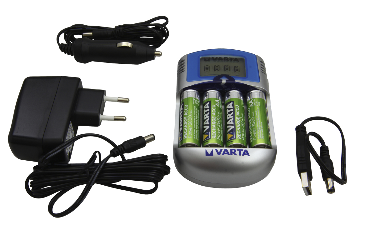 VARTA Power Play LCD Charger 57070 with AA 2600 mAh batteries