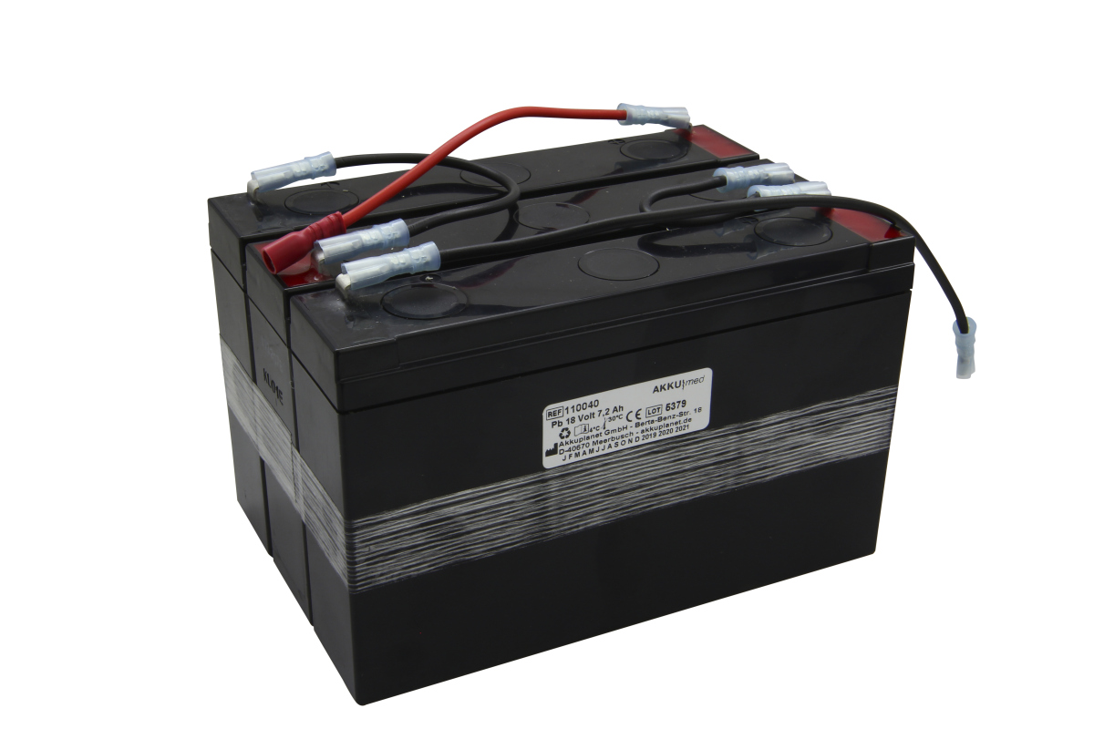 AKKUmed lead-acid battery suitable for HP ECG writer, M1700A-XLI, M1701A-XL, M1702A, M1721A