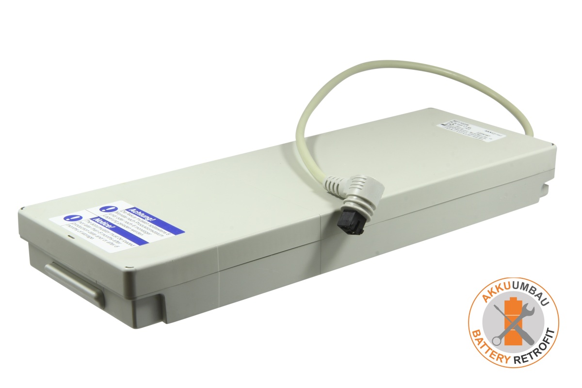 AKKUmed lead-acid battery retrofit suitable for Stiegelmeyer hospital bed Vitano, AG300