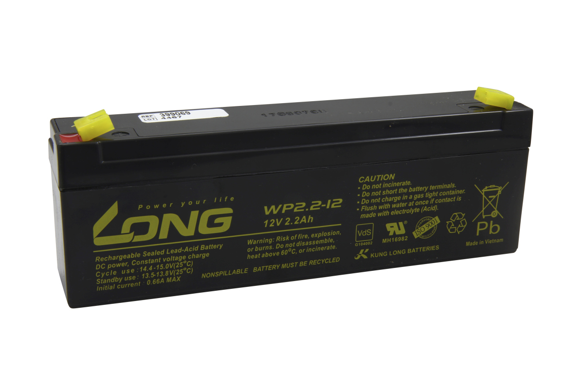 Long lead-acid battery WP2,2-12 