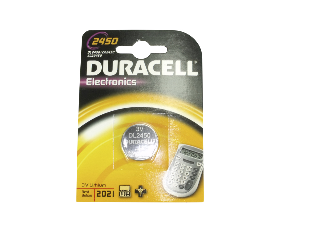 Duracell lithium button cell CR2450 