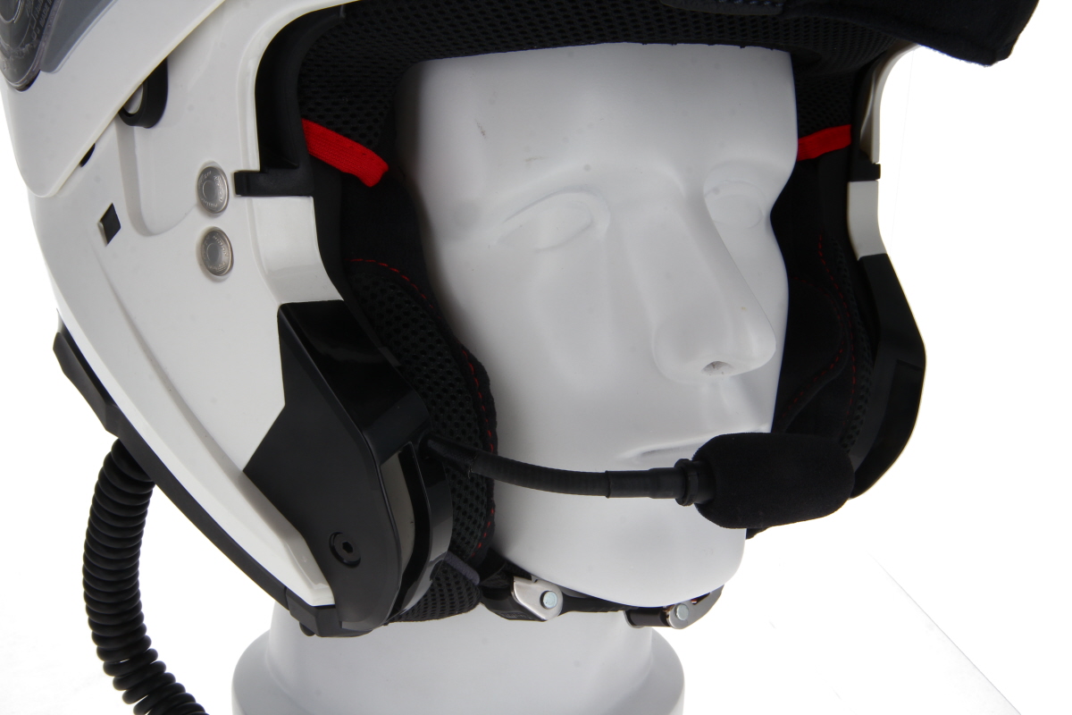 Nolan N100-5 Classic N-Com (Metal White 5) size L with TITAN helmet com system Nexus 02
