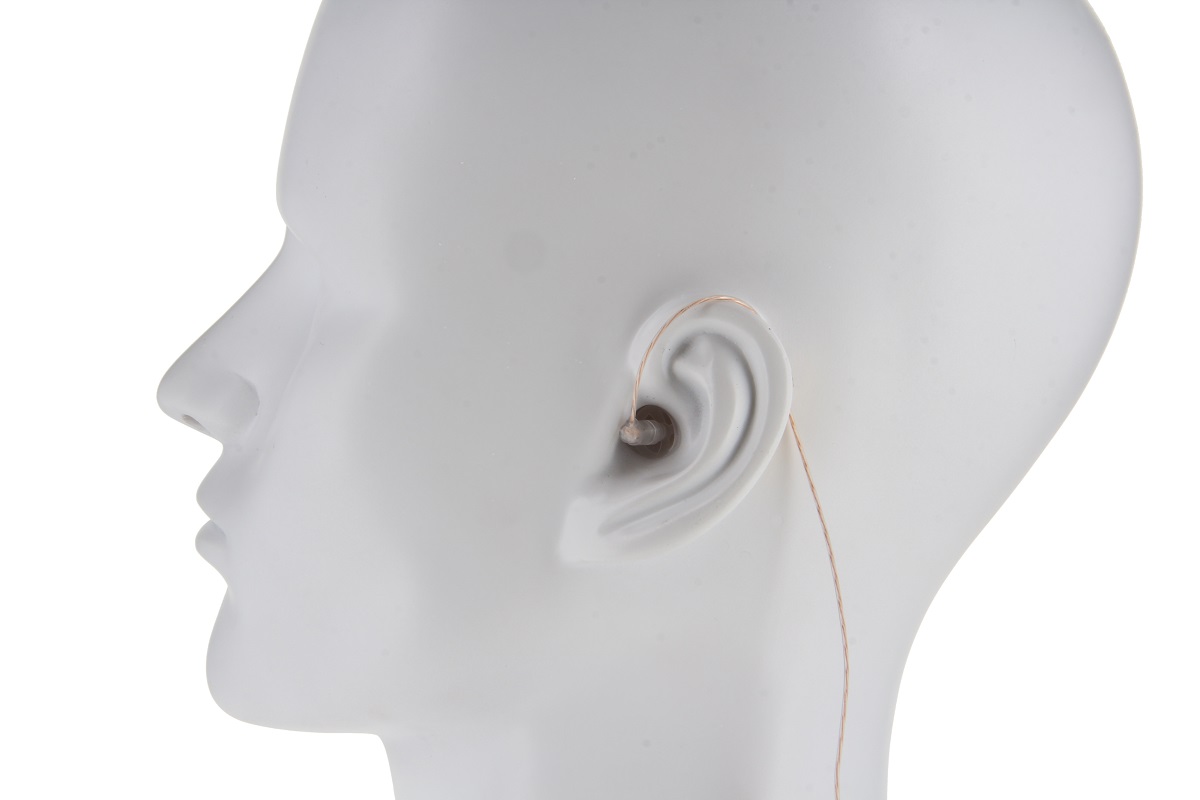 CoPacks GES-13 ultraleichter und diskreter Ohrhörer mit 60cm Spiralkabel