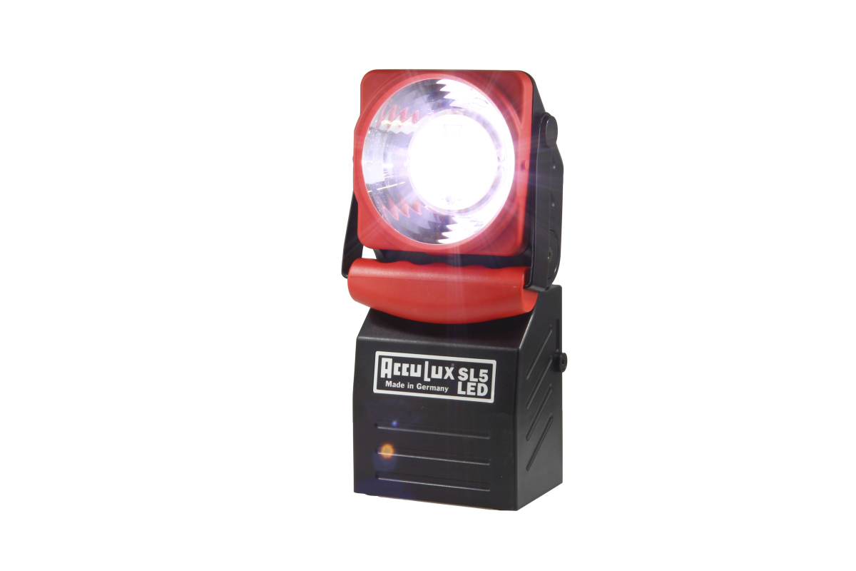 Acculux workshop- and emergency hand spot light SL5 LED