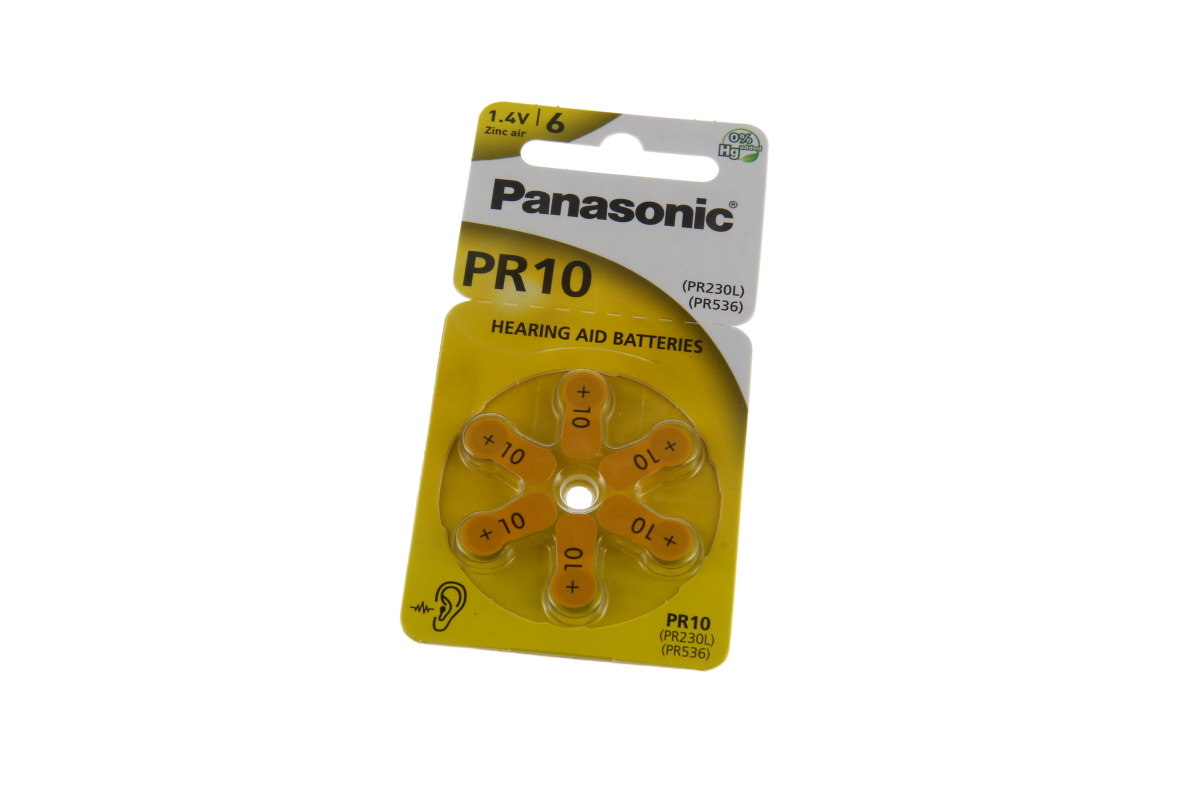 Panasonic Hörgeräte Zink Luft Batterie PR10 