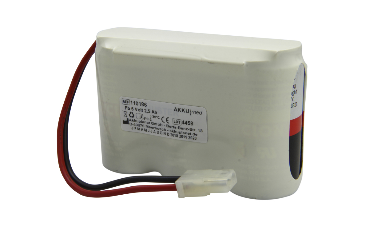 AKKUmed lead-acid battery suitable for Lifecare PLV100 - cells configurated side by side