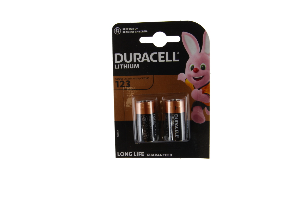 Duracell lithium battery CR123 