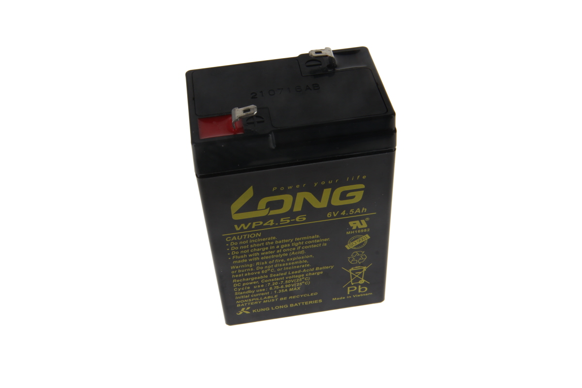 Long lead-acid battery WP4,5-6 