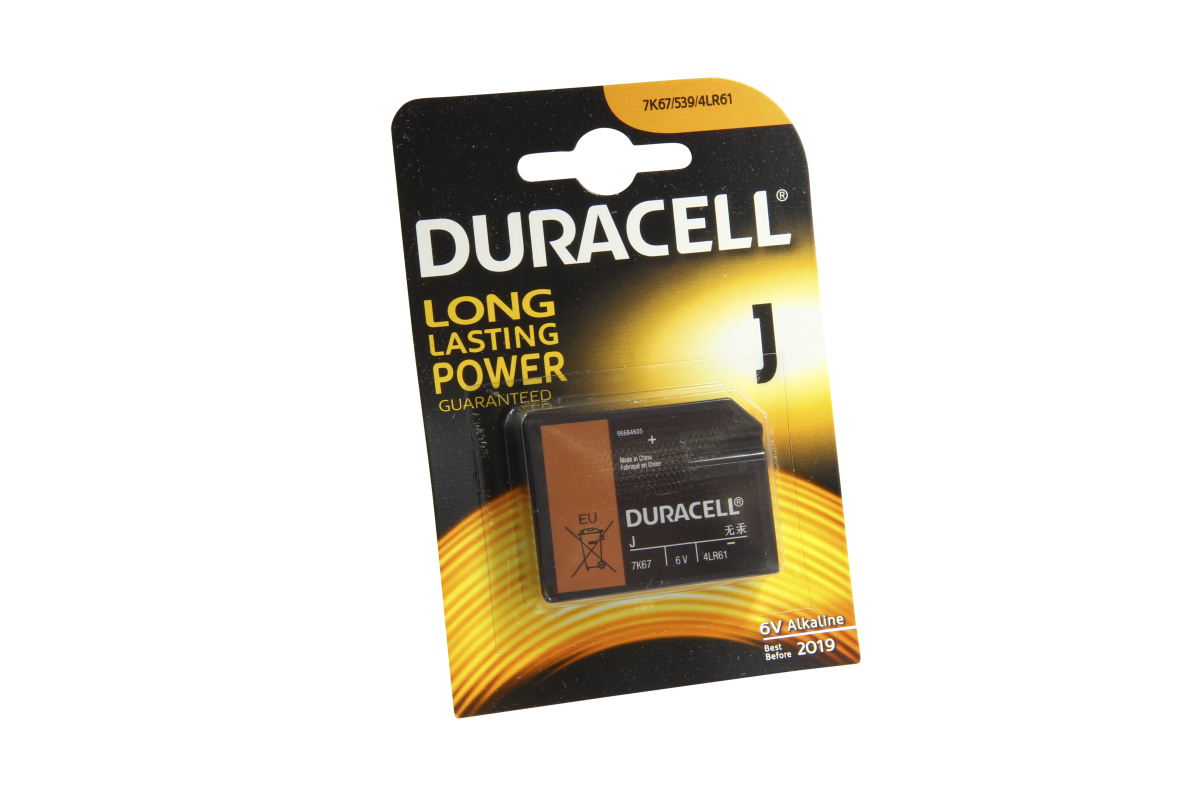 Duracell alkaline battery 7K67 Flatpack 