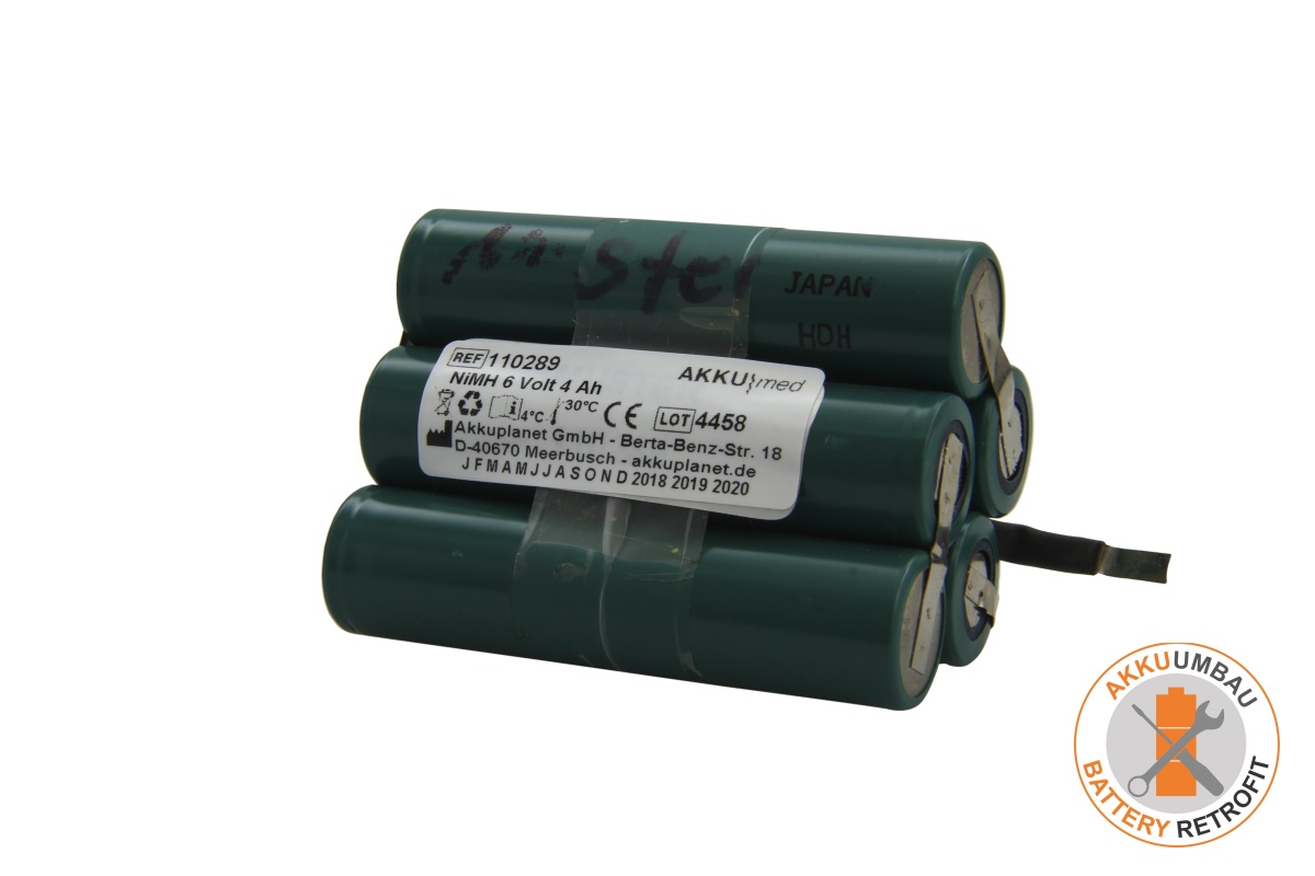 AKKUmed NiMH battery retrofit suitable for Stryker type 400-650 T4 power pack