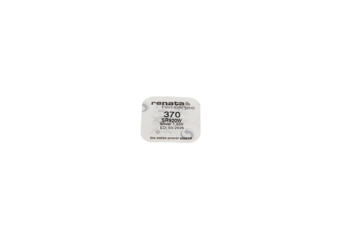 Renata silver oxide button cell 370, SR920W 