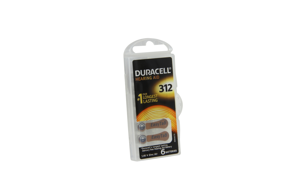 Duracell Hörgeräte Zink Luft Batterie 312 EasyTab 