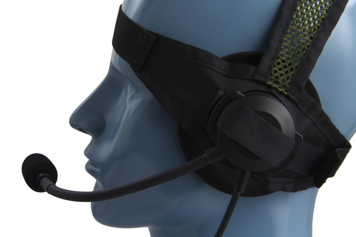 TITAN Waterproof Headband Headset (green) with gooseneck microphone and Nexus connector 01