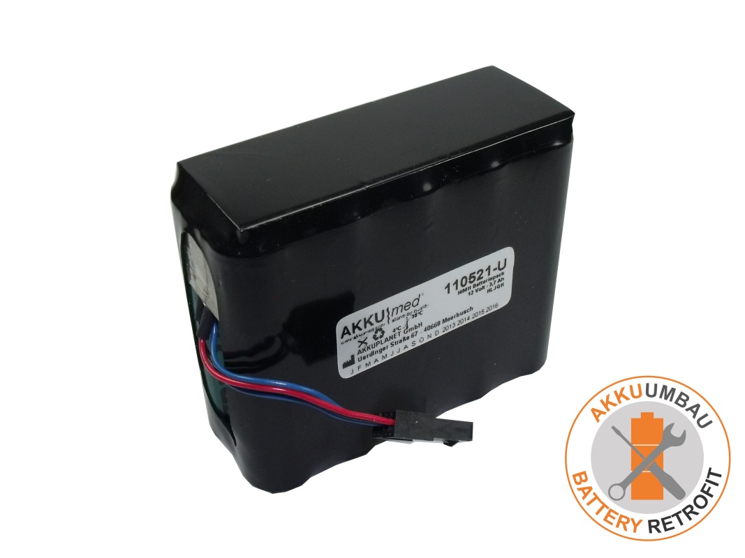 AKKUmed NiMH battery retrofit suitable for Kinetic Concepts Inc VAC ATS Wound Vacuum, type M3252795-A
