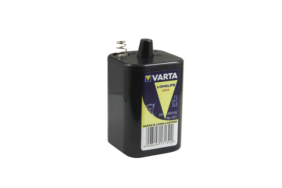 Varta Zinc carbon coil spring contact V431, 4R25X 
