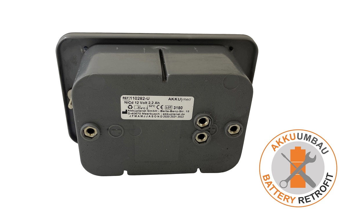 AKKUmed NC battery retrofit suitable for Cardioline defibrillator DeltaLife 550