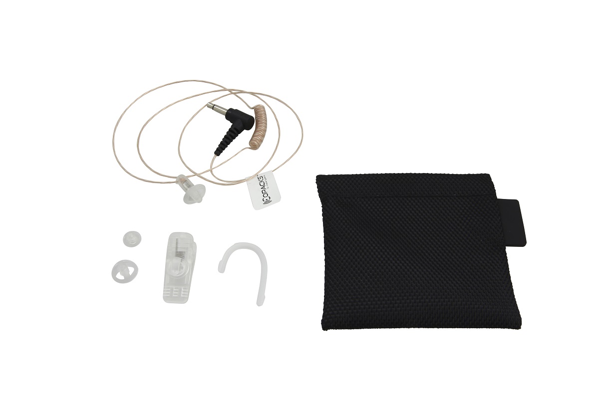 CoPacks GES-12 ultra-light and discreet earphone with 60 cm coiled cable and 3,5 mm jack plug