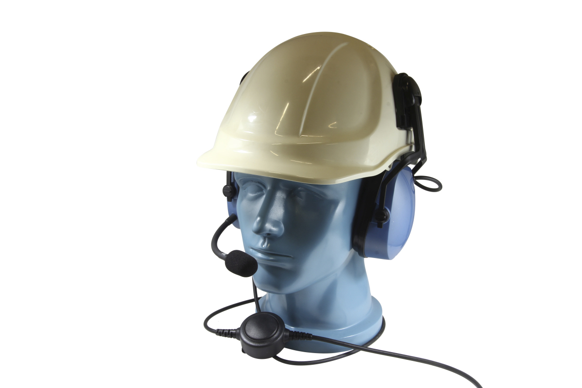 TITAN Safecom heavy duty headset for helmets with microphone and PTT suitable for Hytera TC-610P