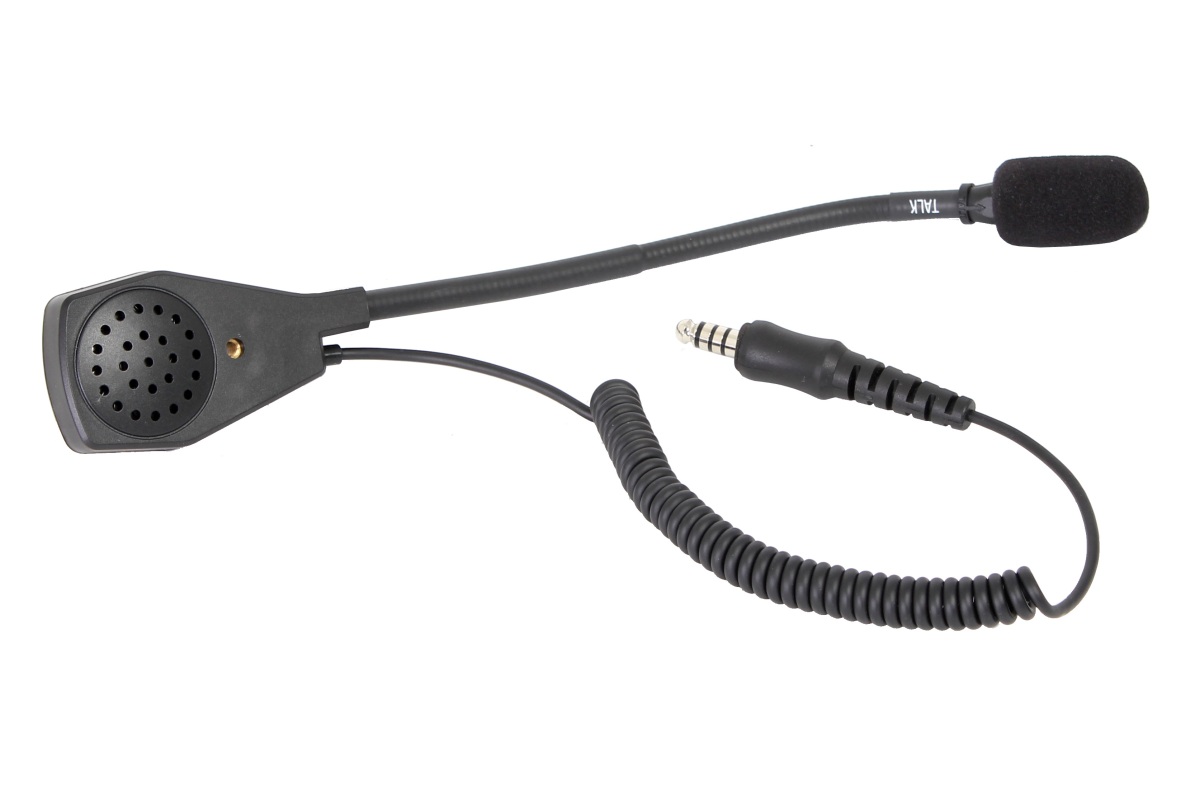 TITAN Fire-Com 6 Helmsprechgarnitur mit Nexus 01 Stecker, Spiralkabel und Schwanenhalsmikrofon