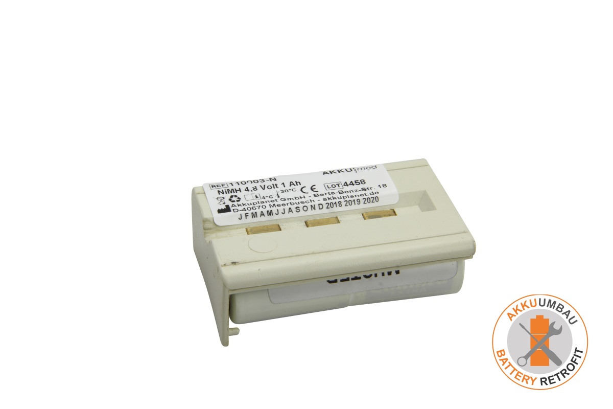 AKKUmed NiMH battery retrofit suitable for Custome Customed Blood Pressure Unit 