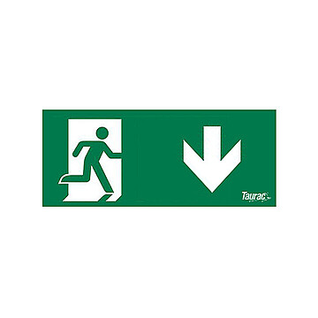 TAURAC Piktogrammfolie -Rettungsweg Pfeil unten- für Tokyo LED Sicherheits-/Rettungszeichenleuchte