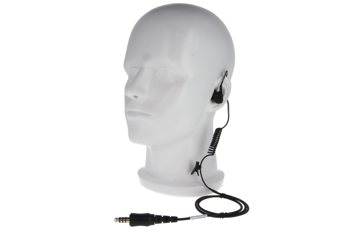 TITAN IE1 In-Ear Headset mit Ohrknochenmikrofon, Spiralkabel und Nexus Stecker (Konfiguration 03)