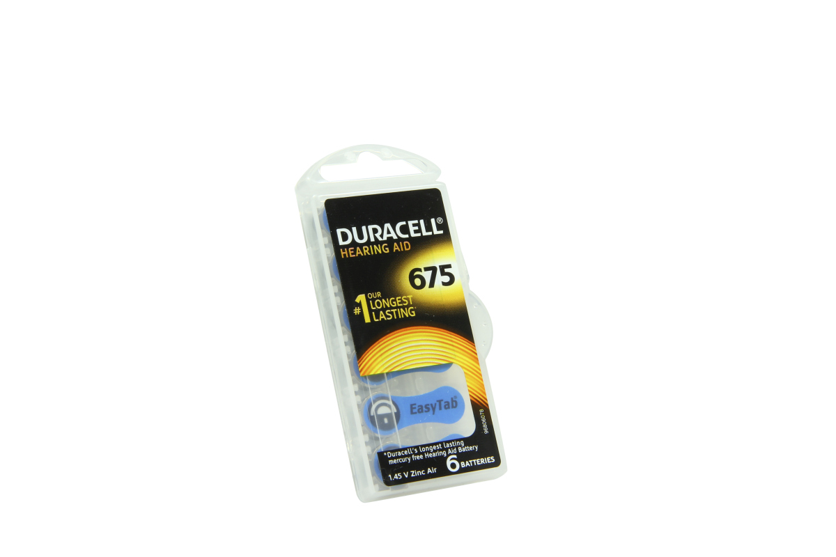Duracell Hörgeräte Zink Luft Batterie 675 EasyTab 