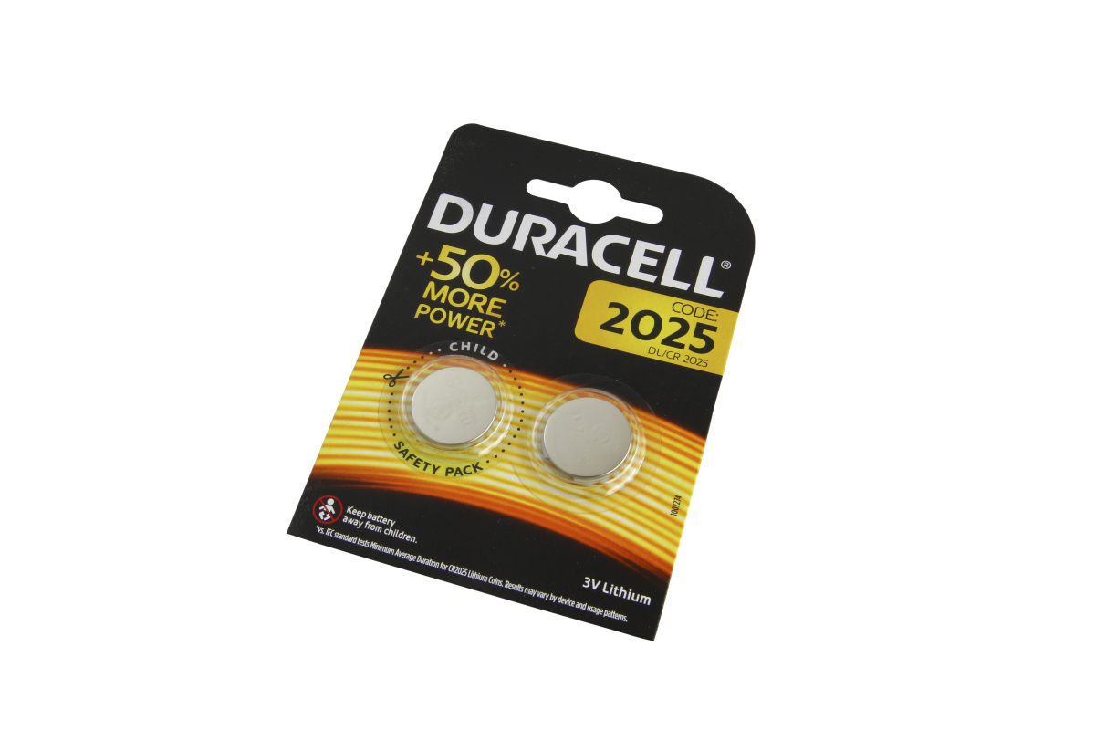Duracell lithium button cell CR2025 